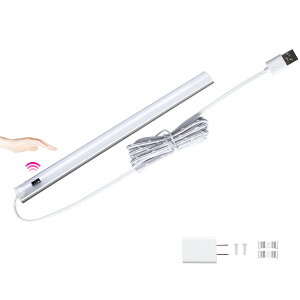 LED �o�[���C�g 34cm �L�b�`�����C�g 5W 3000K �d���F 0.7cm�����^ ���i���� �^�b�`���X �茳�� �������� �Z���T�[���C�g ��ڐG AC�A�_�v�^�[�t�� �䏊 �I�� �ԐڏƖ� �H���s�v (�d���F 34cm)