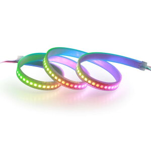 LED�C���~�l�[�V���� LED�e�[�v���C�g WS2812B �A�h���X�\ 5050 RGB SMD 1 m 144�s�N�Z�����F �h��IP67�z���C�gPCB DC 5V