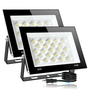 LED������ 60W 8000LM ���[�N���C�g ��Ɠ� IP66�h�� �����F 6500K LED���C�g �������O 100V�Ή� ���P�x �����FRa85�ȏ� �ȃG�l 120°�L�p ���� �Ɩ� �h�Б΍� PSE�F�؍ς� ���{��戵�������t���y 2�Z�b