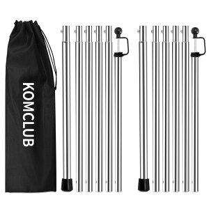 �e���g�|�[�� �^�[�v�|�[�� �X�e�����X�� 6�ߘA�� 2�Z�b�g �u�b�V���{�^���� 19mm���a �S��230cm �����h�~�L���b�v�t �L���m�s�[�|�[�� ������ �������߉\ ���[�ܕt �L�����v/�A�E�g�h�A�p�i