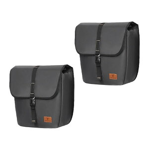 20L大容量パニアバッグ 自転車 リアバッグ 防水自転車 サイドバック 耐磨耗性に優れ長期使用可能で 強固に固定され落下しません(黒 2個)