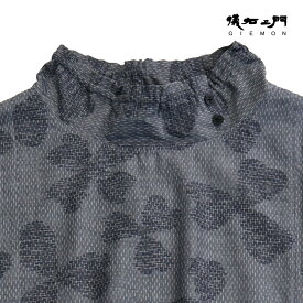 儀右ヱ門　ギエモン　ブラウス　コ540 久留米絣 日本製 【送料無料】