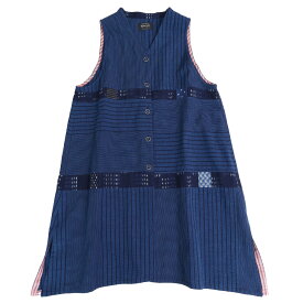 儀右ヱ門 ギエモン ぎえもん 久留米絣 ロング丈ベスト　カ662 日本製 母の日