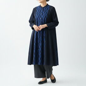 儀右ヱ門 ギエモン ぎえもん 久留米絣 チュニックブラウス タ512-2 日本製 春秋 送料無料 ギフトラッピング無料 母の日 敬老の日