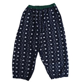儀右ヱ門 ギエモン ぎえもん 久留米絣七分丈もんぱん Y7032 もんぺ リラックスパンツ クロップド 日本製 送料無料