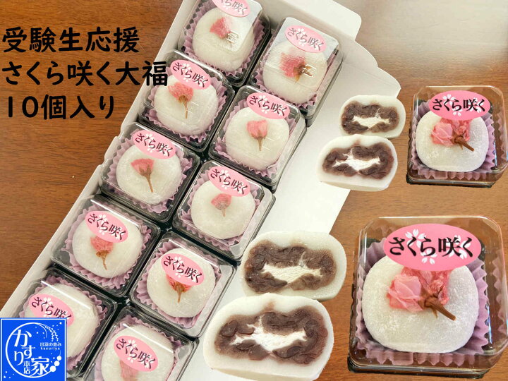 楽天市場 合格祈願済 お菓子 お守り菓子さくら咲く プチギフト桜 さくら 和菓子 受験生 応援 さくら咲く大福 １０個 ちょっとした お礼 グッズ お菓子 合格祝い 合格お菓子 のし文字いり メッセージ 受験 合格祈願グッズ お守り かわいい 内祝い マラソン Nhkおはよう