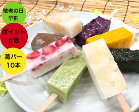 スーパーSALE P5倍 残暑見舞い 敬老の日早割り くずバー 葛 アイス ギフト 【 自由に選べる フルーツバー10本】 お中元 ギフト 葛アイス 和菓子 お菓子 送料無料 スイーツ くず シャリ アイス くずアイス 葛アイスバー 溶けない ギフト 葛粉 食べ比べ お取り寄せグルメ