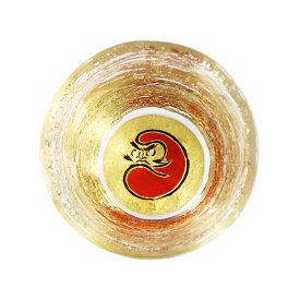 華正工房 華正蒔絵ガラス 盃 達磨[ 杯 おちょこ お猪口 ぐい呑み ぐい飲み 酒器 かわいい 日本酒 熱燗 冷酒 食前酒 国産 日本製 加賀蒔絵 山中漆器 うるし 金沢金箔 黄金 誕生日 ]