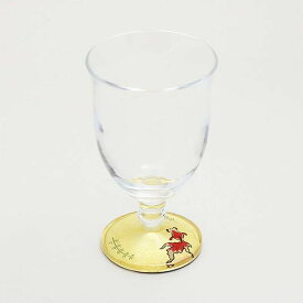 華正工房 華正蒔絵ガラス 冷酒グラス 金魚[ ミニグラス 日本酒グラス 酒器 かわいい 日本酒 お冷 冷酒 食前酒 国産 日本製 加賀蒔絵 山中漆器 うるし 金沢金箔 黄金 父の日 ]