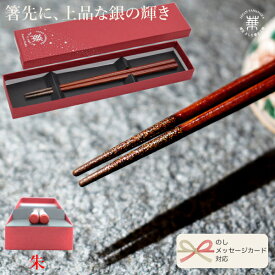 華正工房 朱箸ギフト｜能登ヒバ うるしけんこう箸（21.5cm）｜天然漆 加賀蒔絵｜女性への贈り物 母の日 誕生日祝い｜のし・メッセージカード対応