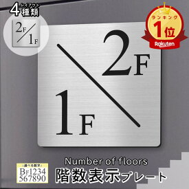 【楽天1位】階数表示板 階段 数字 サイン 階数表示プレート メーカー【150角】ステンレス調 シルバー タイムズニューローマン 数字 番号 ナンバー 四角 階段 踊り場 表示板 銀 屋外対応 貼るだけ シール式 日本製 メール便 送料無料