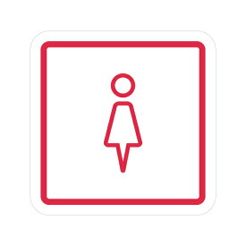 トイレサイン トイレマーク ステッカー シール [マルチカラー] 標識 TOILET ドア おしゃれ サインプレート MEN WOMEN 車いす 化粧室 お手洗い カラー ピクトサインステッカー 扉 メール便 送料無料