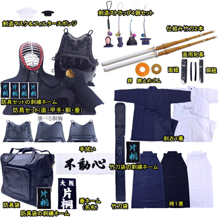 楽天市場】剣道 防具 セット / [威光]6mmナナメ刺実戦型 フルセット 
