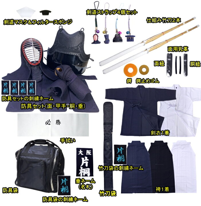 楽天市場】剣道 防具 セット / [歩/ayumu] 6mm織刺し防具 フルセット 
