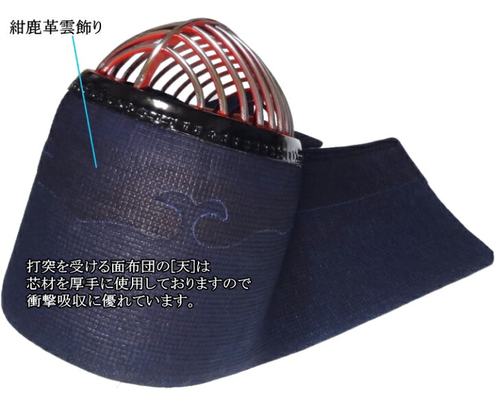 楽天市場】『禅海』本手刺防具/総紺革仕立て1.2分刺 3点セット[面・甲 