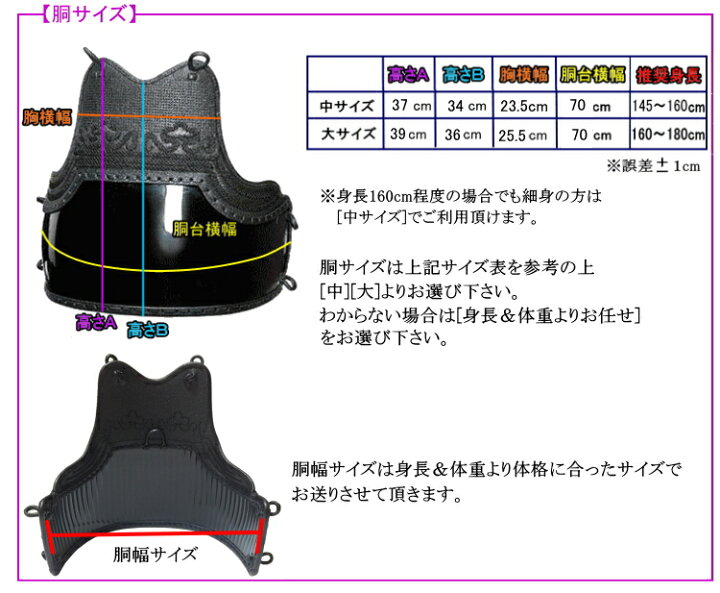 楽天市場】剣道 胴 / [AC-3S] 50本型強化樹脂胴(黒) [鬼雲飾り濃紺 