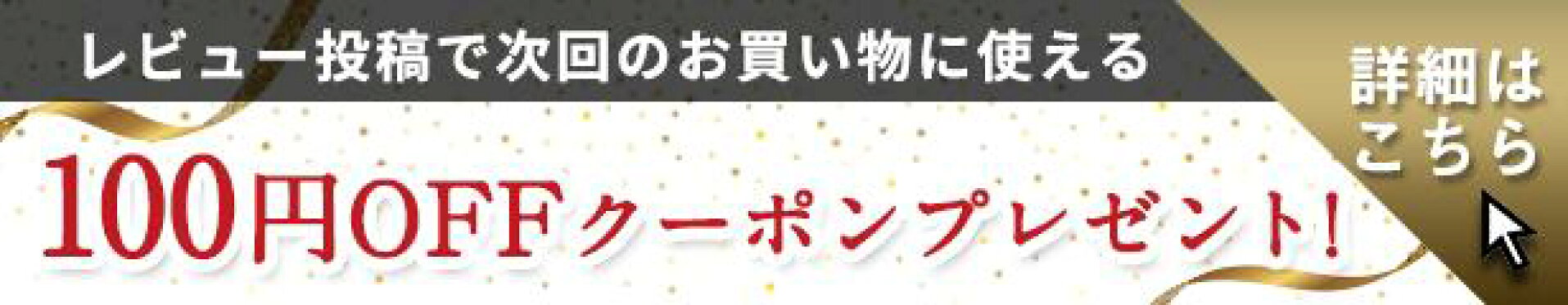 レビュー投稿で100円OFFクーポンプレゼント