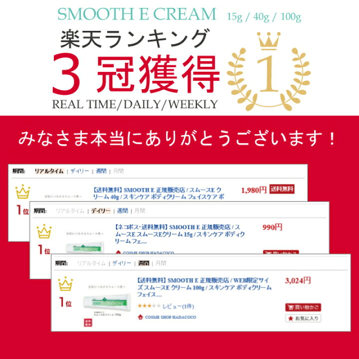 楽天市場】《3,980円以上で送料無料》SMOOTH E 正規販売店 / WEB限定サイズ スムースE クリーム 100g / ボディケア スキンケア ボディクリーム 後ケア あとケア フェイスケア 保湿 ニキビ きず 痕 跡 妊娠線 肌荒れ アロエベラ葉汁 ホホバオイル 植物 敏感肌 マッサージ ... 楽天市場】《3,980円以上で送料無料》SMOOTH E 正規販売店 / WEB限定サイズ スムースE クリーム 100g / ボディケア スキンケア ボディクリーム 後ケア あとケア フェイスケア 保湿 ニキビ きず 痕 跡 妊娠線 肌荒れ アロエベラ葉汁 ホホバオイル 植物 敏感肌 マッサージ ...