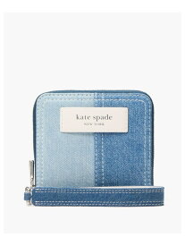 【SALE／50%OFF】【公式】ラベル カラーブロック デニム スモール コンパクト ウェブド リスレット kate spade new york ケイトスペードニューヨーク 財布・ポーチ・ケース 財布【RBA_E】【送料無料】[Rakuten Fashion]
