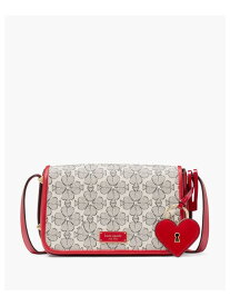 【SALE／50%OFF】リブ スペード フラワー コーテッド キャンバス スモール フラップ クロスボディ kate spade new york ケイトスペードニューヨーク バッグ ショルダーバッグ レッド【RBA_E】【送料無料】[Rakuten Fashion]
