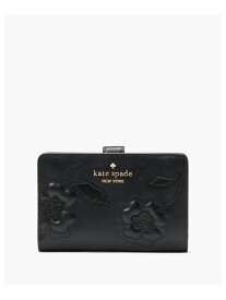 【SALE／64%OFF】マディソン フォレスト ブルーム アップリケ ミディアム コンパクト バイフォールド ウォレット kate spade new york ケイトスペードニューヨーク 財布・ポーチ・ケース 財布 ブラック【RBA_E】【送料無料】[Rakuten Fashion]