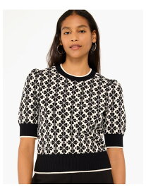 【SALE／64%OFF】スペード フラワー パフ スリーブ セーター kate spade new york ケイトスペードニューヨーク トップス ニット ブラック【RBA_E】【送料無料】[Rakuten Fashion]
