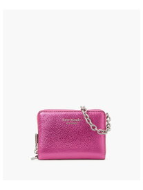 【SALE／50%OFF】ナターシャ メタリック ペブルド レザー チェーン コンパクト リスレット kate spade new york ケイトスペードニューヨーク 財布・ポーチ・ケース 名刺入れ・カードケース ピンク【RBA_E】【送料無料】[Rakuten Fashion]
