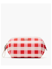 【SALE／55%OFF】チェルシー ギンガム チェック プリント ミディアム コスメティック kate spade new york ケイトスペードニューヨーク 財布・ポーチ・ケース ポーチ ピンク【RBA_E】【送料無料】[Rakuten Fashion]