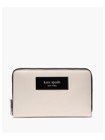 【公式】ラベル ミディアム ジップ アラウンド ウォレット kate spade new york ケイトスペードニューヨーク 財布・ポーチ・ケース 財布 ホワイト【送料無料】[Rakuten Fashion]