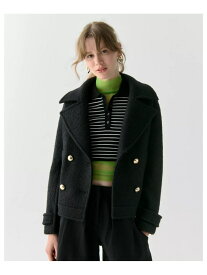 【SALE／55%OFF】【公式】ウール クロップド ピーコート kate spade new york ケイトスペードニューヨーク ジャケット・アウター ピーコート ブラック【RBA_E】【送料無料】[Rakuten Fashion]