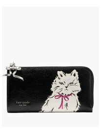 【SALE／50%OFF】ウィスカーズ ジップ アラウンド コンチネンタル ウォレット kate spade new york ケイトスペードニューヨーク 財布・ポーチ・ケース 財布 ブラック【RBA_E】【送料無料】[Rakuten Fashion]