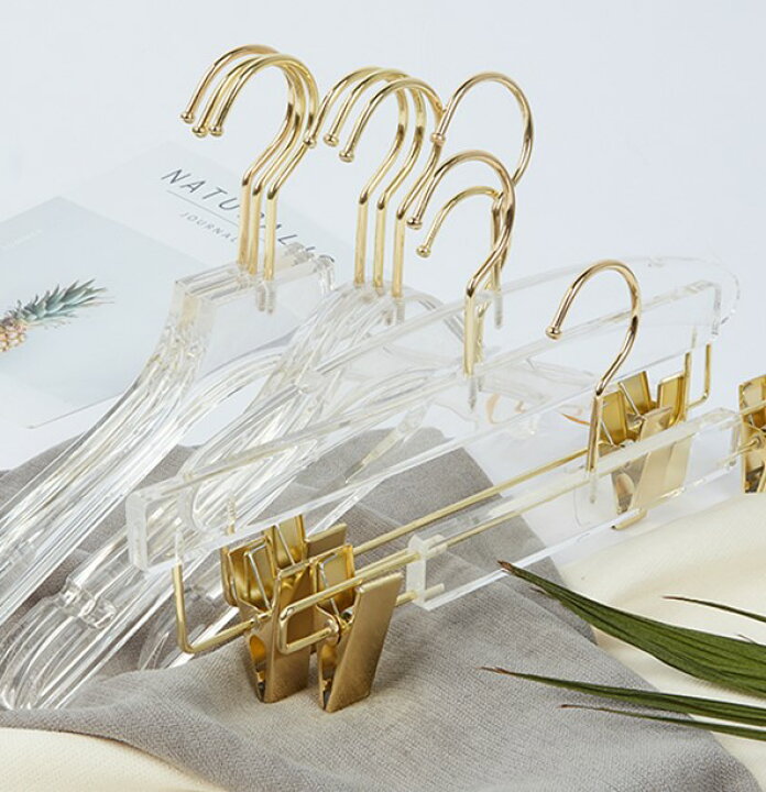 ROSSINI ハンガーラック キッズハンガー バスケット 収納 服 トローリーワゴン ランドセル コートハンガー 服掛け スリム おしゃれ –  Branchée Beauté 15個 ゴールドフック付きクリアアクリル洋服ハンガー、ノッチ付き透明シャツドレスハンガー、レディキッズ用 L