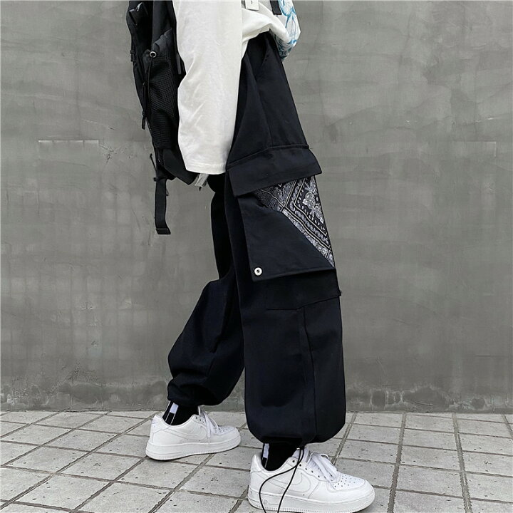 楽天市場 ペイズリー パンツ ボトムス ズボン ロング 黒 ブラック ジャージ ダンス 衣装 ヒップホップ レディース メンズ だぼだぼ 大きい ゆったり ゴム ワイド ポケット 絞り 韓国 ファッション おしゃれ かっこいい ゆったり 原宿 ストリート Kathina