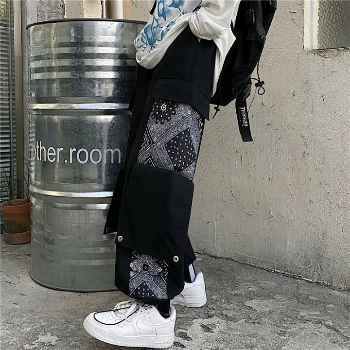 楽天市場 ペイズリー パンツ ボトムス ズボン ロング 黒 ブラック ジャージ ダンス 衣装 ヒップホップ レディース メンズ だぼだぼ 大きい ゆったり ゴム ワイド ポケット 絞り 韓国 ファッション おしゃれ かっこいい ゆったり 原宿 ストリート Kathina