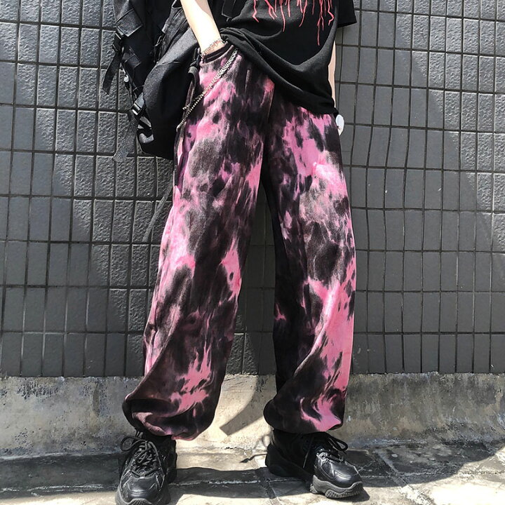 楽天市場 タイダイ柄 パンツ ボトムス ジャージ ズボン ロング ダンス 衣装 ヒップホップ Hiphop レディース メンズ ガールズ 服 ピンク 黒 ブラック グレー グリーン ワイド ゴム ゆったり 韓国 ファッション おしゃれ かっこいい Kathina