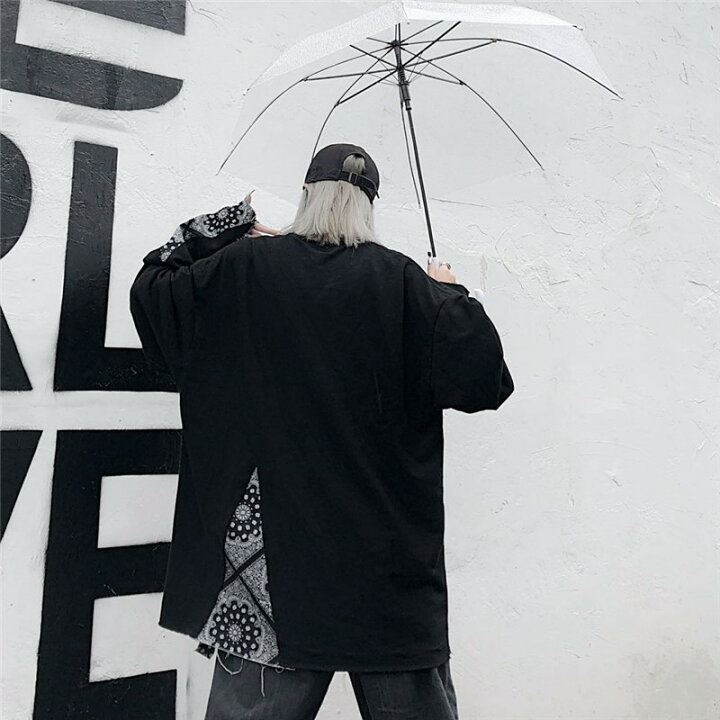 楽天市場 ペイズリー トップス カットソー 長袖 Tシャツ ダメージ 破れ加工 黒 ブラック 白 ホワイト 服 ダンス 衣装 ヒップホップ Hiphop レディース メンズ ガールズ 大きい 長め ゆったり おしゃれ 韓国 かっこいい ストリート 個性的 奇抜 Kathina 楽天市場 ペイズリー トップス カットソー 長袖 Tシャツ ダメージ 破れ加工 黒 ブラック 白 ホワイト 服 ダンス 衣装 ヒップホップ Hiphop レディース メンズ ガールズ 大きい 長め ゆったり おしゃれ 韓国 かっこいい ストリート 個性的 奇抜 Kathina