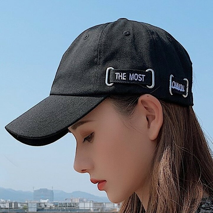 楽天市場 ロゴ ベルト キャップ 帽子 ダンス 衣装 ヒップホップ Hiphop レディース メンズ ガールズ 白 ホワイト 黒 ブラック ベージュ ピンク 韓国 おしゃれ かっこいい ストリート 個性的 ハット 深め 無地 コットン 男女兼用 野球帽 シンプル Kathina