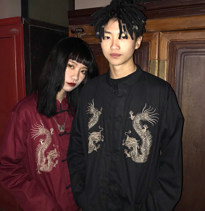 楽天市場】チャイナ服 2色 トップス カットソー シャツ ブラウス 長袖 