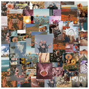 56枚入り ステッカー セット シール 韓国 おしゃれ かわいい スマホ 四角 正方形 スーツケース 大量 パソコン iPhone 携帯 手帳 花 フラワー チューリップ ボタニカ