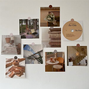 9枚セット ポストカード 正方形 韓国 北欧 おしゃれ かわいい ポロライド インテリア 風景 セット パステル レトロ 花束 フラワー 花 チューリップ カフェ ブラウン