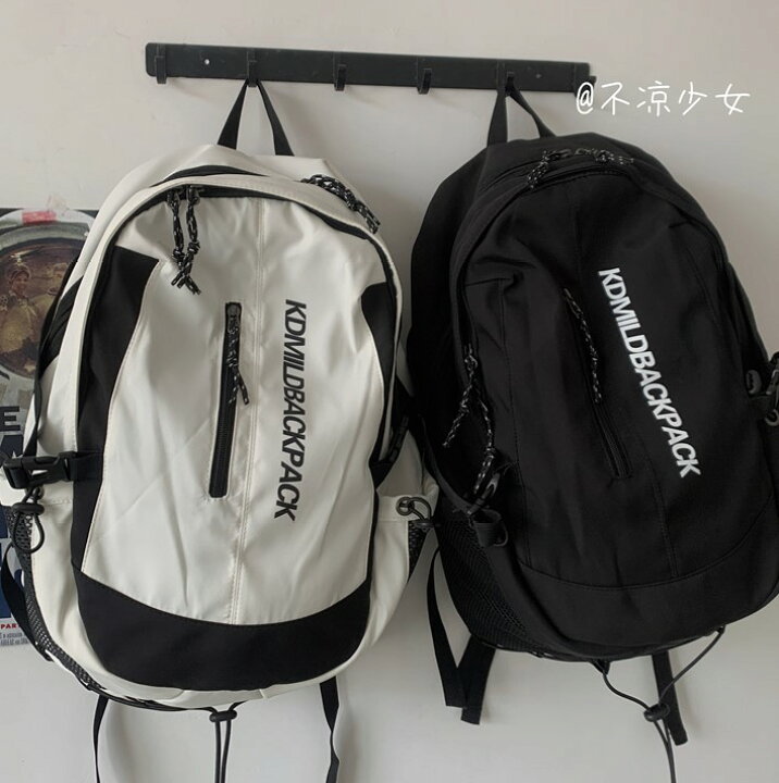 楽天市場】「即納」モノトーン リュック 2色 バックパック ロゴ バッグ 
