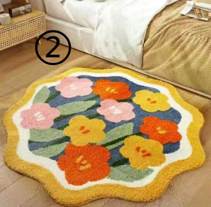 楽天市場】フラワー マルチ マット 100cm*100cm チューリップ ニコ 