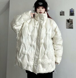 キルティング　コート　ブルゾン　アウター　ジャケット　レディース　ガールズ　おしゃれ　韓国ファッション　ゆったり　大きい　シンプル　ボリューム 防寒　あったか　厚手　ストリート　レディース　ガールズ　メンズ　大人　かっこいい