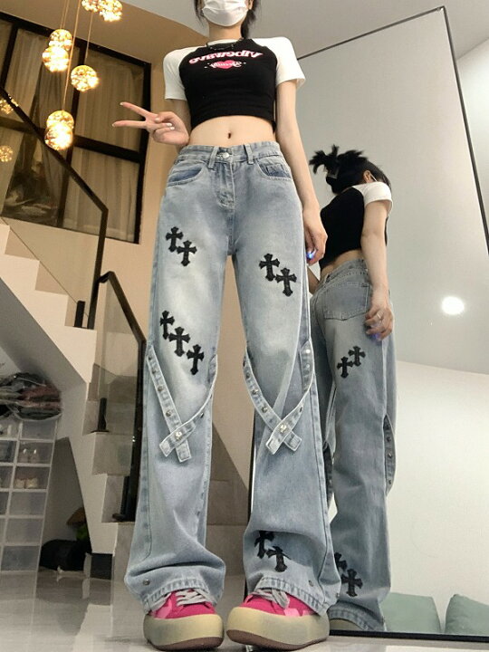 楽天市場】♪S-XL展開♪ ワッペン 十字架 ジーンズ ジーパン パンツ 