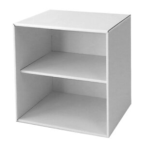 カラーボックス 2段 扉つき 2個 完成品 組立不要 ダンボール 段ボール 家具 収納 棚 本棚 ラック 軽量 軽い キューブボックス A4 おしゃれ オシャレ 北欧 オーク 木目 横置き 縦置き組み合わせ