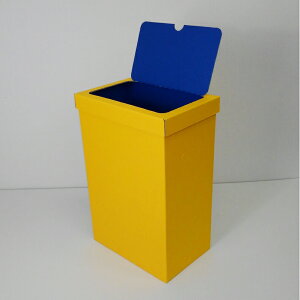 蓋つきゴミ箱 1個 ダンボール 段ボール 箱 ゴミ箱 45L 45リットル ゴミばこ ごみ箱 ごみばこ ダストボックス インテリア 頑丈 軽量 簡易 簡単 カラー おしゃれ かわいい スリム 分別 家庭 子供