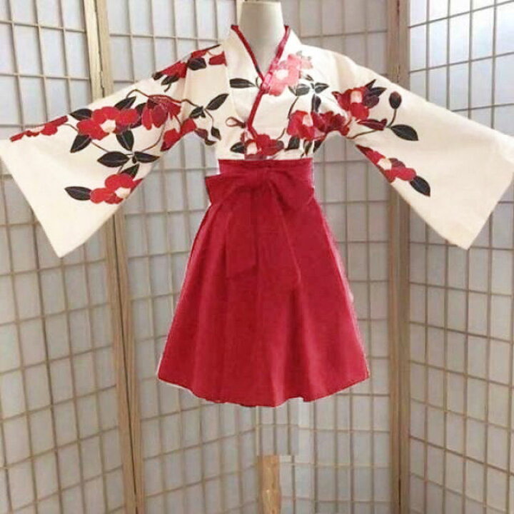 楽天市場】2点セット 和装 衣装 和服 花柄 上下セット コスプレ 袴 