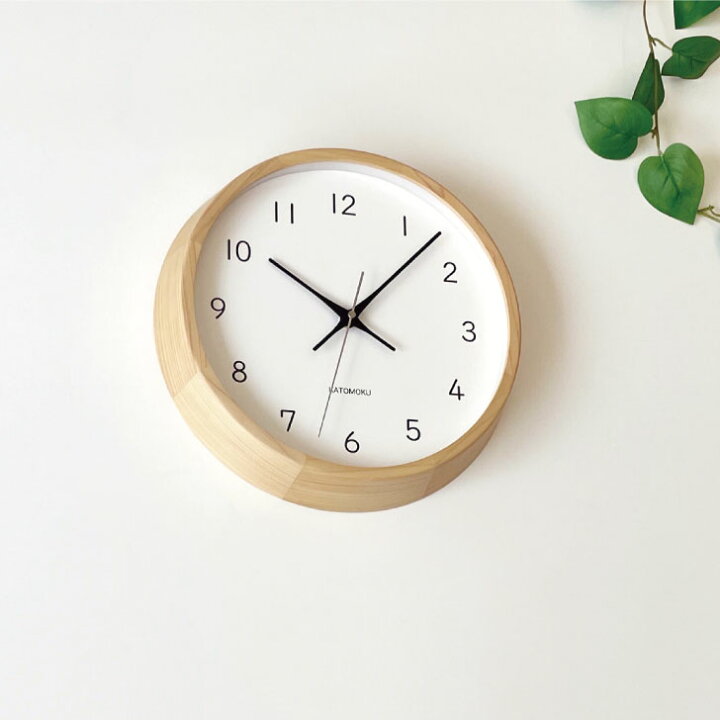 楽天市場】【公式】KATOMOKU カトモク 電波時計 muku clock 13 ヒノキ 