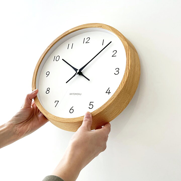 楽天市場】【公式】KATOMOKU カトモク 掛け時計 muku clock 13 オーク 