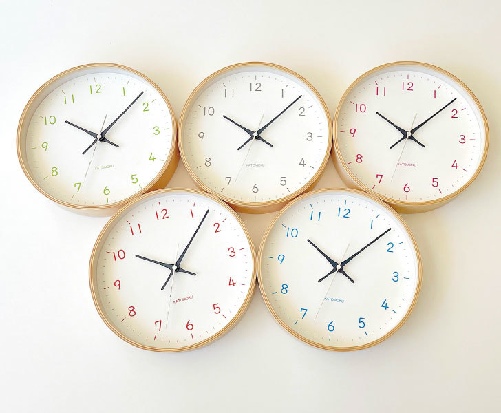 楽天市場】KATOMOKU plywood clock 22 ブラック km-121BL 掛け時計 
